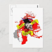 Ontwerp van de roomschedel en het hart van het tat briefkaart (Voorkant / Achterkant)