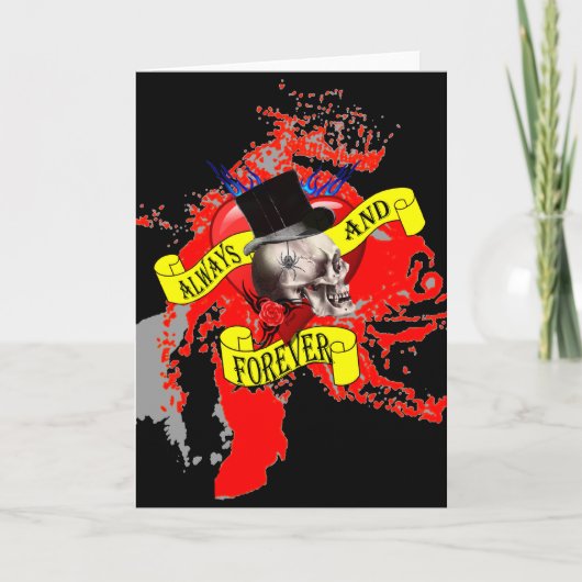 Ontwerp van de roomschedel en het hart van het tat feestdagen kaart (Voorkant)