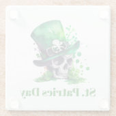 Ontwerp van de rotsschedel glazen onderzetter (Achterkant)