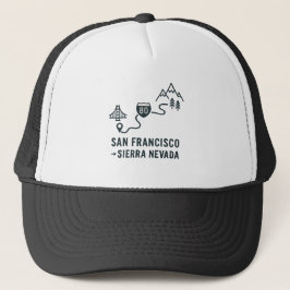 Ontwerp van de route van San Francisco naar Sierra Trucker Pet