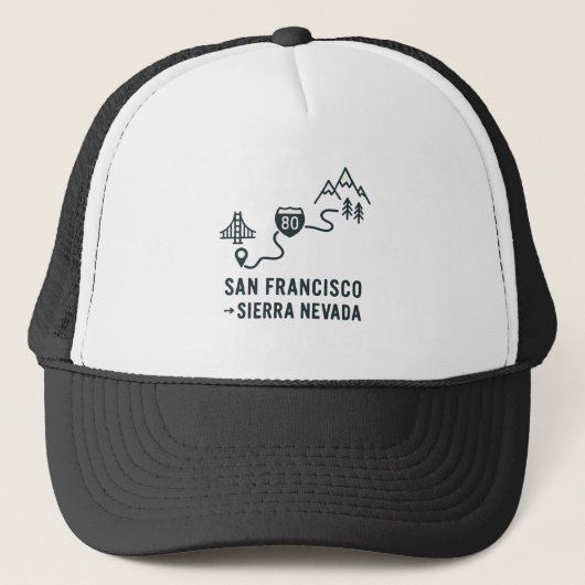 Ontwerp van de route van San Francisco naar Sierra Trucker Pet (Voorkant)