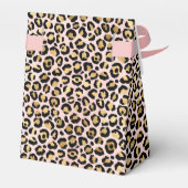 Ontwerp van de Roze en Gold Leopard-reeks 12 Bedankdoosjes (Achterkant)
