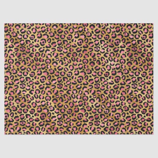 Ontwerp van de Roze en Gold Leopard-reeks 13 Tissuepapier (Voorkant)