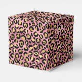 Ontwerp van de Roze en Gold Leopard-reeks 15 Bedankdoosjes (Achterkant)