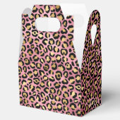 Ontwerp van de Roze en Gold Leopard-reeks 15 Bedankdoosjes (Geopend)