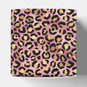 Ontwerp van de Roze en Gold Leopard-reeks 15 Bedankdoosjes (Bovenkant)