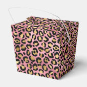 Ontwerp van de Roze en Gold Leopard-reeks 15 Bedankdoosjes (Achterkant)