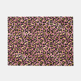 Ontwerp van de Roze en Gold Leopard-reeks 15 Deurmat