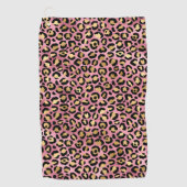Ontwerp van de Roze en Gold Leopard-reeks 15 Golfhanddoek (Voorkant)