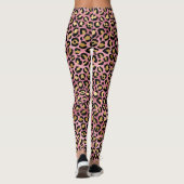 Ontwerp van de Roze en Gold Leopard-reeks 15 Leggings (Achterkant)