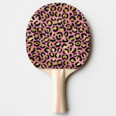 Ontwerp van de Roze en Gold Leopard-reeks 15 Tafeltennisbatje (Achterkant)