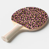 Ontwerp van de Roze en Gold Leopard-reeks 15 Tafeltennisbatje (Voorkant Gekanteld)