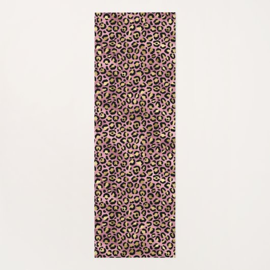 Ontwerp van de Roze en Gold Leopard-reeks 15 Yogamat (Achterkant)