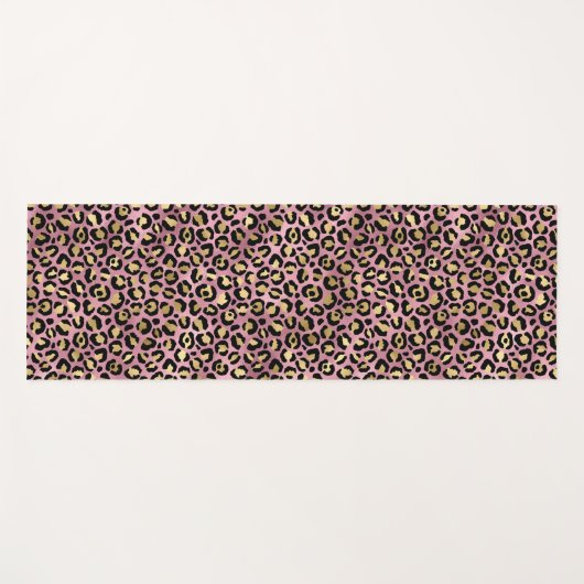 Ontwerp van de Roze en Gold Leopard-reeks 15 Yogamat (Voorkant (horizontaal))