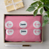 Ontwerp van de Roze en Navy Nautical Series 15 Tissuepapier (Geschenk)