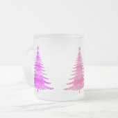 Ontwerp van de roze kerstpatronen matglas koffiemok (Voorkant links)