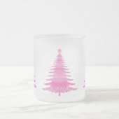 Ontwerp van de roze kerstpatronen matglas koffiemok (Center)