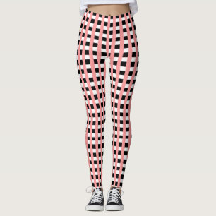 Ontwerp van de Roze Roze Roze Zwarte en Witte Patr Leggings
