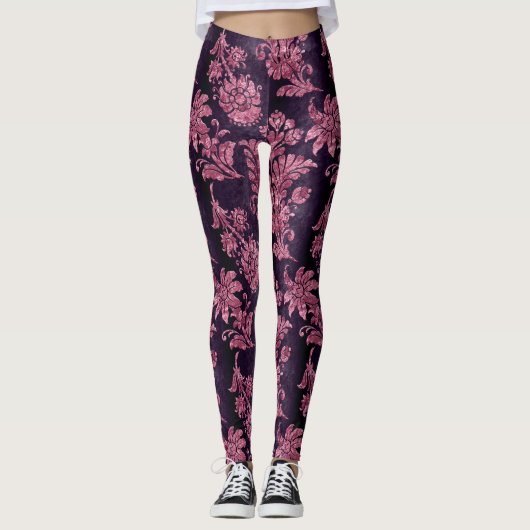 Ontwerp van de roze Velvet-reeks 9 Leggings (Voorkant)