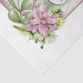 Ontwerp van de roze waterkleurige kerstserie 13 tissuepapier (Detail)