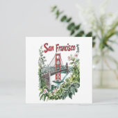 Ontwerp van de San Francisco Golden Gate Bridge Wa Feestdagenkaart (Staand voorkant)