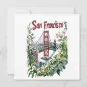 Ontwerp van de San Francisco Golden Gate Bridge Wa Feestdagenkaart (Voorkant)