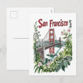Ontwerp van de San Francisco Golden Gate Bridge Wa Feestdagenkaart (Voorkant / Achterkant)