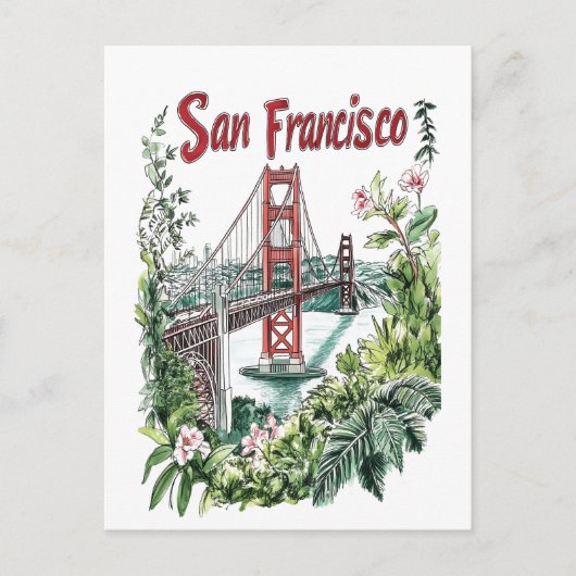 Ontwerp van de San Francisco Golden Gate Bridge Wa Feestdagenkaart (Voorkant)