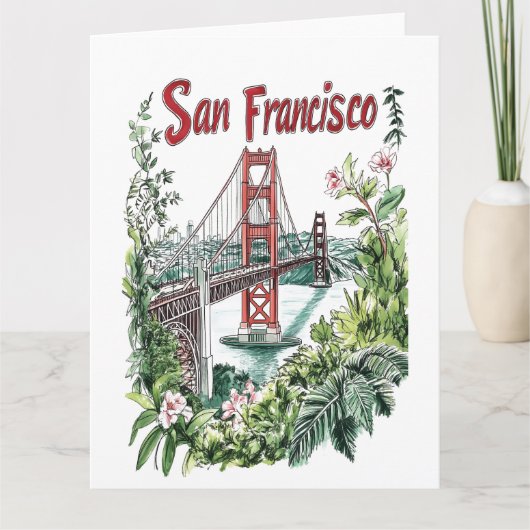 Ontwerp van de San Francisco Golden Gate Bridge Wa Kaart (Voorkant)