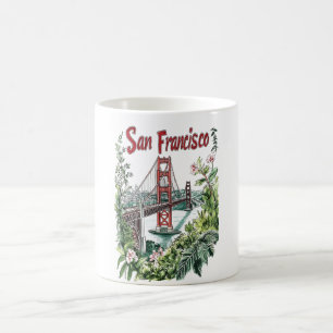 Ontwerp van de San Francisco Golden Gate Bridge Wa Koffiemok