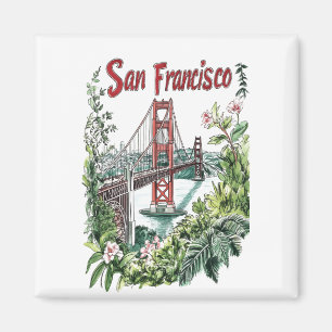 Ontwerp van de San Francisco Golden Gate Bridge Wa Magneet