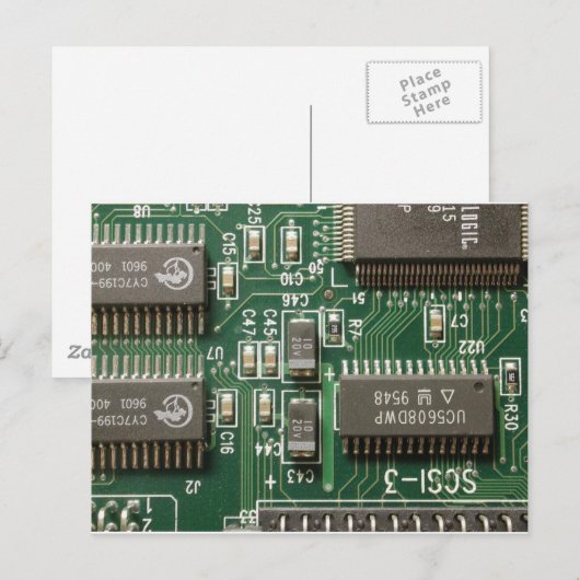 Ontwerp van de schakelkaart briefkaart (Voorkant / Achterkant)