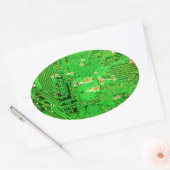 Ontwerp van de schakelkaart ovale sticker (Envelop)