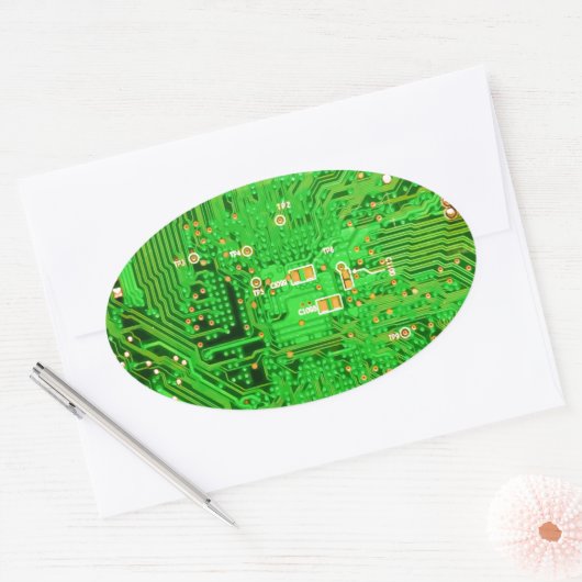 Ontwerp van de schakelkaart ovale sticker (Envelop)