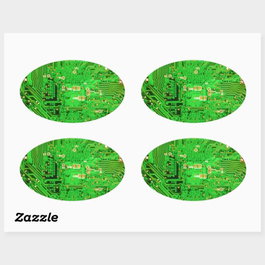 Ontwerp van de schakelkaart ovale sticker (Vel)