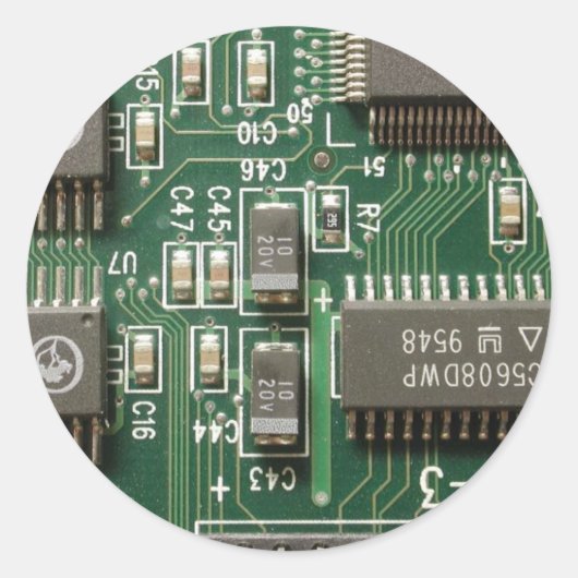 Ontwerp van de schakelkaart ronde sticker (Voorkant)