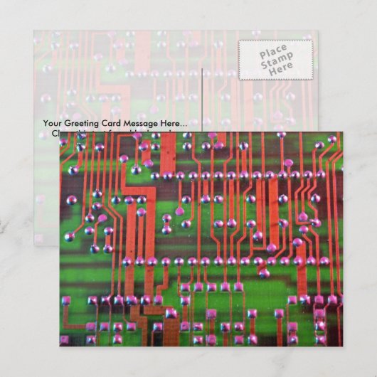 Ontwerp van de schakelplank briefkaart (Voorkant / Achterkant)