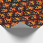 Ontwerp van de schedel gothische tattoos rots en r cadeaupapier (Hoek)