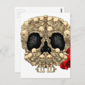 Ontwerp van de schedel - piramide van de huid en d briefkaart (Voorkant / Achterkant)