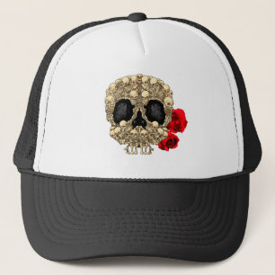 Ontwerp van de schedel - piramide van de huid en d trucker pet