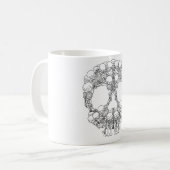 Ontwerp van de schedel - piramide van de schedels koffiemok (Voorkant links)