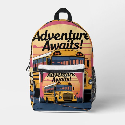 Ontwerp van de  schoolbus bedrukte rugzak (Voorkant)