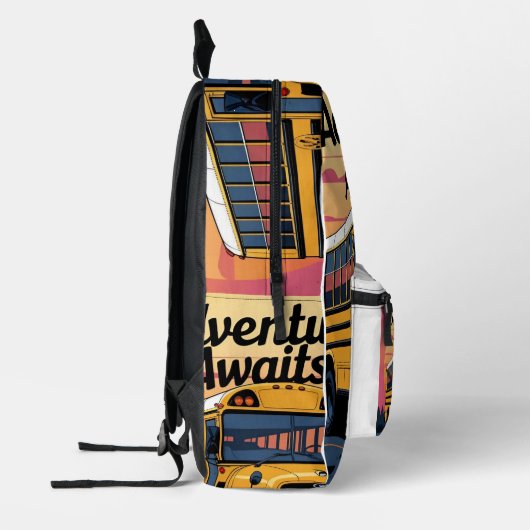 Ontwerp van de  schoolbus bedrukte rugzak (Links)