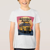 Ontwerp van de  schoolbus Tri-Blend shirt (Voorkant)