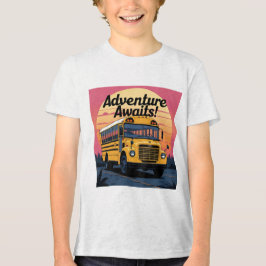 Ontwerp van de  schoolbus Tri-Blend shirt