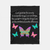  ONTWERP VAN DE SERENITEIT VAN DE BUTTERFLY-PRAYER FLEECE DEKEN (Voorkant)