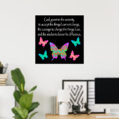 ONTWERP VAN DE SERENITEIT VAN DE BUTTERFLY-PRAYER POSTER (Thuiskantoor)