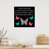 ONTWERP VAN DE SERENITEIT VAN DE BUTTERFLY-PRAYER POSTER (Keuken)