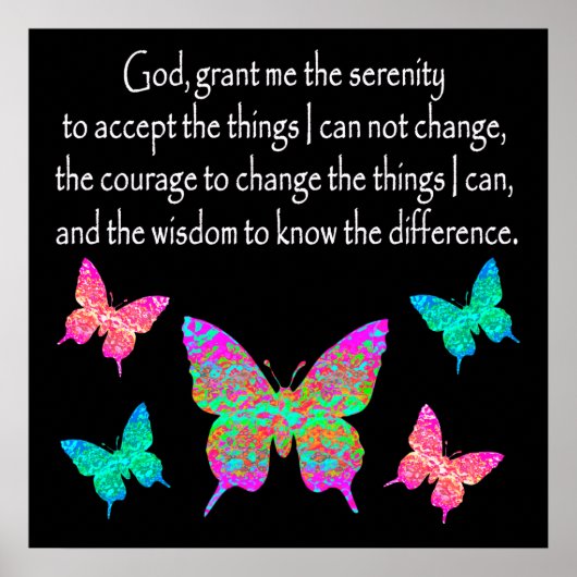 ONTWERP VAN DE SERENITEIT VAN DE BUTTERFLY-PRAYER POSTER (Voorkant)