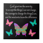 ONTWERP VAN DE SERENITEIT VAN DE BUTTERFLY-PRAYER TEGELTJE (Voorkant)